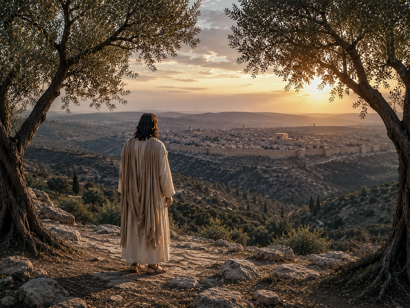 Jesus contemplates the sacrifice He will begin to make the following day.